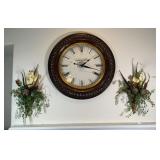 Madison 3 FT Wall Clock & Sconces