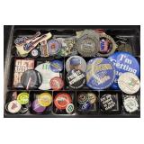Vintage Buttons, Keychains and More