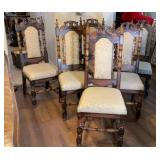 Vintage Jacobean Carved Dining Chairs