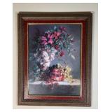 Vintage Di Giacomo Gold Floral and Cherub Print