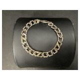 Sterling and 10kt Bracelet with Diamond Accents