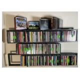 CD Collection and Wall Shelf