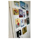 Wall of original art