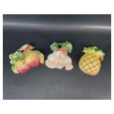Vintage Ceramic Fruit and Veggie Wall Decor