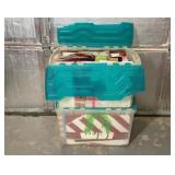 Christmas Gift Wrap in Storage Crates