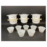 Vintage Dynaware Pyr-o-Rey Milk Glass Bowls