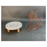 Wire Cat Basket and Slow Feeder Dish