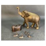 Brass and Silver Plate Animal Figurines