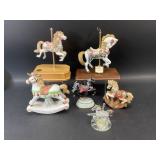 Carousel and Rocking Horse Figurines