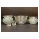 Embosses Glass Serving Sets