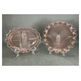 Pink Depression Glass Trays