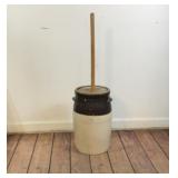 Antique Stoneware 4 Gallon Butter Churn