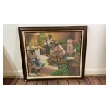 Haitian Market Textured Canvas Print