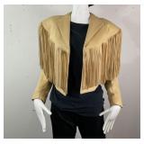 Leather Fringe Jacket - Size Small