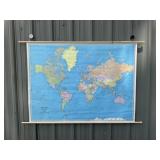 1998 Rand McNally Retractable World Map