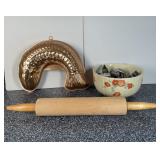 Vintage Halls Bowl of Cookie Cutters and More
