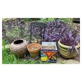 Outdoor Pots incl Tala Vera and Plant Stand