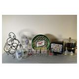 Ice Bucket and Assorted Bar Items