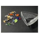 Glass Fish and Candies in Crystal Bowl