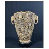 Apex Chalkware Asian Vase