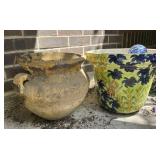 Pair of Outdoor Pots incl Glazed