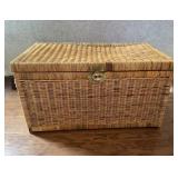 Large Wicker Storage Chest