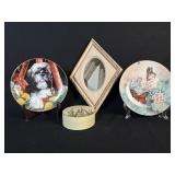 Vintage Coasters, Collectors Plates & Mirror
