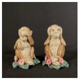 Fitz and Floyd Rainforest Monkey Condiment Jars
