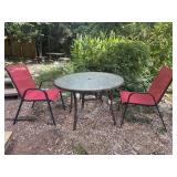 Glass Top Patio Table and Chairs