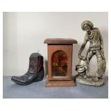 Cowboy Candles and Statue