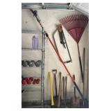 Yard Tools incl 14 FT Pole Saw and Shovels
