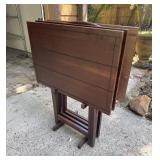 TV Trays - Set of Three on Stand