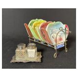 Vintage Tea Bag Holder Set and Mini Shakers