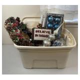 Storage Bin of Christmas Decor