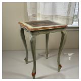 Distressed Painted Pompeii Fresco Side Table
