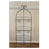 Three Tier Brass and Glass Curio Shelf