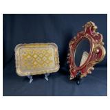 Italian Florentine Mirror and Tray