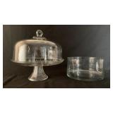 Cake Plate and Serving Bowl