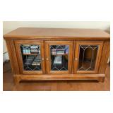 Media Console with Leaded Glass Doors