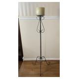 Twisted Iron Floor Candle Stand