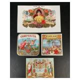 Original Antique Lithograph Cigar Labels