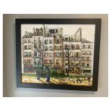Original Ink and Oil on Canvas Painting