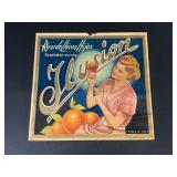 Vintage 1940s Spanish Fruit Crate Label