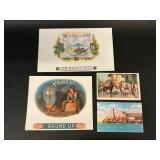 Original Cigar Labels and Vintage Cuban Postcards