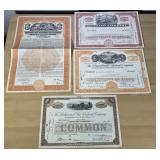 Vintage Railroad Stock Certificates
