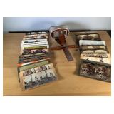 Antique Stereo Viewer and Stereo Cards