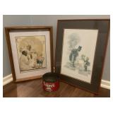 Vintage Cream of Wheat Ads and Folgers Can