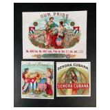 Original Antique Lithograph Cigar Labels
