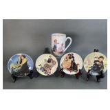 Norman Rockwell Plates and Mug