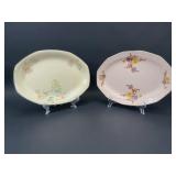 Pair of Vintage 13in Floral Platters
